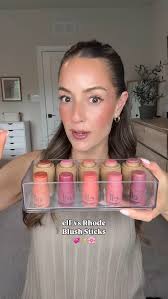 Elf beauty/ @elfcosmetics vs @rhode blush sticks💞 #blushes #blushstick