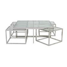 Glass coffee table designs glass display coffee table ikea designs, source: Light Living 6705363 Coffee Table Set Of 5 100x100x40cm Macara Glass Nickel Ideas4lighting Sku38417i4l