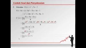 1 tentukan turunan pertama dari fungsi berikut. Soal Dan Penyelesaian Turunan Fungsi Part 2 Youtube