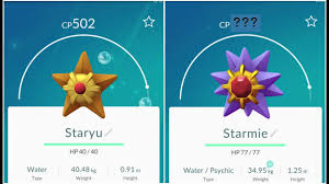 evolve staryu pokemon go