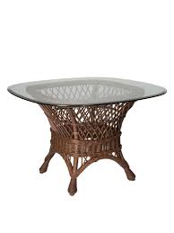 Ivy bronx sanibel glass top 3 legs end table table base color: Savannah Wicker Dining Table Base Custom Furniture