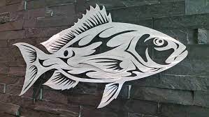 Mangrove Snapper Metal Wall Art Art Metal Fish Art Metal Wall Art Home Decor Sculpture Metal Fish Wall Art Fish Art Metal Tree Wall Art