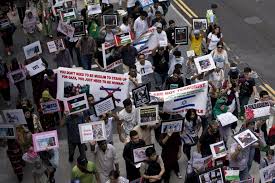 See this list compiled by samidoun: Pro Palestinians Protest In Asia To Support Gaza The Times Of Israel
