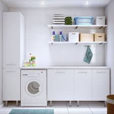 Buanderie Maison Etageres Armoires Blanches Agencement Buanderie Buanderie Design Buanderie