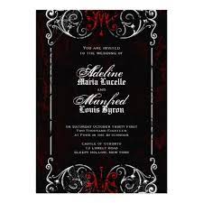 Gothic Victorian Spooky Red Black White Wedding Invitation Zazzle Com Invitaciones De Boda Tarjetas De Invitacion Invitaciones