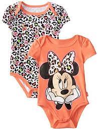 Disney Baby Baby Girls Newborn Minnie Mouse 2 Pack Bodysuit Peach Orange 6 9 Months Disney Baby Clothes Baby Girl Outfits Newborn Baby Outfits Newborn