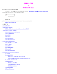There are many references to standards in 1.24 what is cobol in latin? Cobol Faq Sourceforge