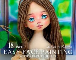 Kinderschminken Boneca mit Gesicht Vorlage Nähe 18 Zoll Stoffpuppe Abigail  Elizabeth Stoffpuppe Schnittmuster Stoffherstellung Haar Video Tutorial