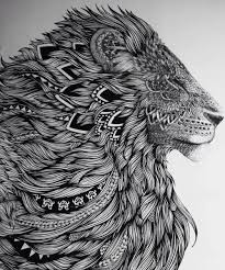 Aztec Patterned Lion Majestic Aztec Tattoo Lion Tattoo Design Body Art Tattoos