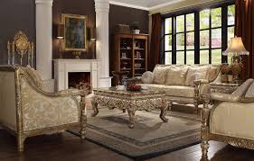 You can have a victorian living room design style by using rich fabrics and upholstery furniture with silver,brass or golden metals. Homey Design Hd 205 Antique Gold Finish Victorian Living Room Sofa Set 7pcs Carved Wood Hd 205 Set 7