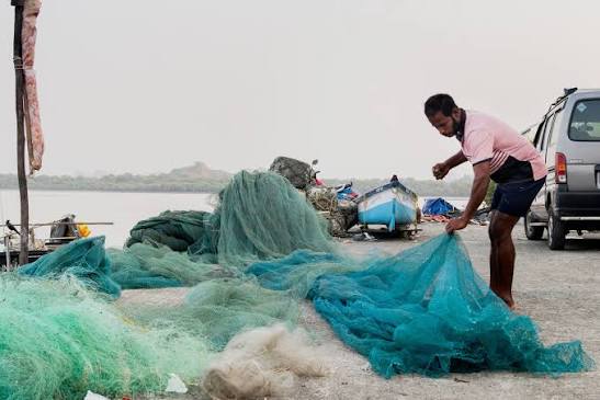 Fishing boats lie anchored along the Arabian Sea coast at Uttan Beach on the outskirts of Mumbai, Sunday, June 14, 2026, as the annual fishing season draws to a close ahead of