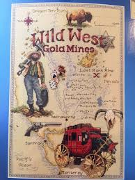 Wild West Gold Mine Treasure Map California Janlynn Cross Stitch Kit New Cross Stitch California Map Cross Stitch Kit
