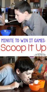 Minute To Win It Games Scoop It Up Minute To Win It Birthday Games Minute To Win It Games