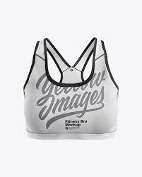 Download Sports Bra Mockup Front View In Apparel Mockups On Yellow Images Object Mockups
