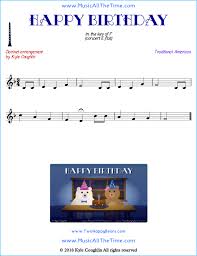 happy birthday clarinet sheet music