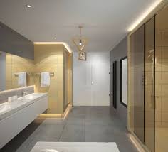 Stilvolle Warme Indirekte Beleuchtung In Einem Modernen Bad Indirekte Beleuchtung Led Badezimmer Innenausstattung Badezimmereinrichtung