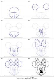 How To Draw Minnie Mouse Face From Mickey Mouse Clubhouse Printable Drawing Shee Clubh Mickey Mouse Drawings Disney Drawing Tutorial Easy Disney Drawings