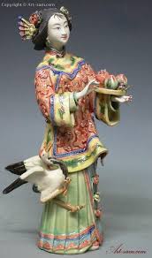 The Birthday Lady Chinese Oriental Woman Crane Ceramic Figurine Art Sam Com In 2020 Ceramic Figurines Asian Doll Ceramic Figures
