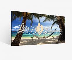 Leinwand 1tlg Liebe Spruch Meer Urlaub Palmen Sprüche Bilder