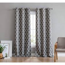 Find the right curtains for every room. Hlc Me Lattice Print Decorative Blackout Thermal Privacy Room Darkening Grommet Window Drapes Curtain Panels For Bedroom Set Of 2 Walmart Com Walmart Com