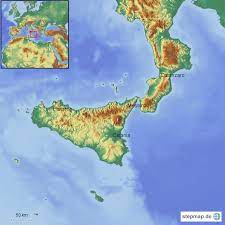 Er liegt im osten siziliens zwischen catania und messina und nahe der stadt taormina. Stepmap Sizilien Und Atna Landkarte Fur Italien