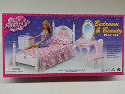 Vintage barbie doll bedroom bed set nightstand lamp dresser blue 1998. Barbie Bedroom Furniture Sets Cheap Online
