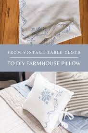 Pillows From A Vintage Table Cloth In 2020 Table Cloth Vintage Table Linens Vintage Table