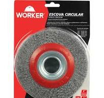 Escova Circular Ondulada em Aço 8”x1.1/4"x1" Worker