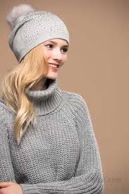 2018 Bere Modelleri Gri Pon Ponlu Tas Suslemeli Moda Moda Stilleri Bere