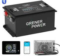 GrenerPower 48V(51.2V) 105Ah Golf Cart LiFePO4 Battery, Built-in Smart 300A  BMS, with Touch Monitor & Mobile App, Max.15.36kW Power, 48V Lithium ...