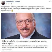 Friends, colleagues, readers remember Odie Arambula