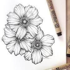 Anemone Flower Tattoo Black And White The Queen Of Hearts Costume Design In 2020 Black And White Illustration Anemone Tattoo Queen Of Hearts Costume