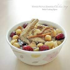 Ginkgo Nuts And Ginseng Chicken Soup Recipe Chinese Soup Recipes Ginseng Chicken Soup Chicken Soup Recipes