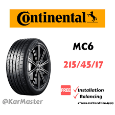 Looking for a good deal on continental tyre? 215 45 17 Continental Mc6 With Installation Shopee Malaysia