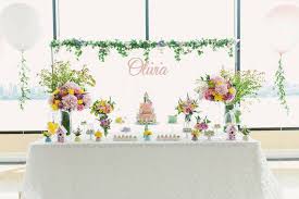 Photo about paper, setting, birthday, cups, party, boys, light, decor, container, event, blue, hats, centerpiece. Kara S Party Ideas 1st Birthday Garden Party Kara S Party Ideas