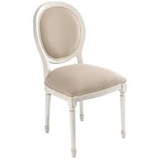 Sarreid Round Back Stucco Flax Side Chair Dining Chairs Upholstered Dining Chairs Chair