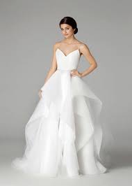 Diamond White Tulle Ball Gown With Asymmetrical Layers Of Tulle Throughout The Skirt Cascading Wisteria Wedding Gowns Lace Ball Gowns Layered Wedding Dresses