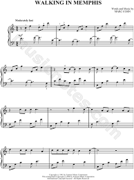 We did not find results for: Marc Cohn Walking In Memphis Sheet Music Piano Solo In C Major Transposable Download Print Sku Mn0055166