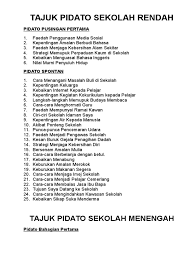 Pidato bahasa melayu sekolah rendah. Tajuk Pidato Sekolah Rendah