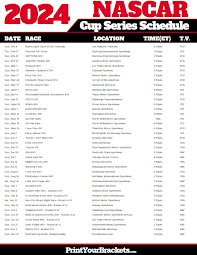 Printable Nascar Schedule