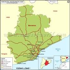 Map of the city of barcelona in the community of catalonia in spain. Barcelona Municipality Map Spain Barcelona Map Map Spain