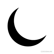 Which is the only color on the moon? Black Crescent Moon Symbol Free Png Image Illustoon