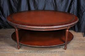 Regency Oval Coffee Table Mahogany Leather Top Tables Oval Coffee Tables Mahogany Coffee Table Table