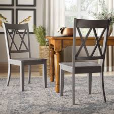 Thaddeus Solid Wood Cross Back Dining Chair Reviews Birch Lane Cross Back Dining Chairs Solid Wood Dining Chairs Dining Chairs