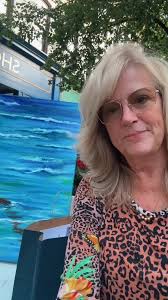 Ocean Dreamer .., Marking the end of art prize 2024. Just telling the story  behind this painting. She enjoyed her stay In Grand Rapids. Now it’s time  to find a new home.