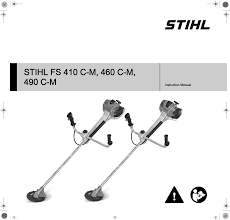 Stihl Fs 410 C M 460 C M 490 C M Owner Manual Manualzz