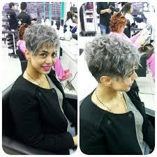 Curly Short Hair Grey Colour By Hisham Beaini Short Curly Hair Short Curly Short Hair Styles