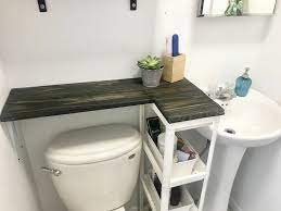 Be sure to consult with your if you have a small bathroom, putting in a huge counter or vanity, no matter. A Brilliant Solution For Small Bathrooms With No Counter Space Hometalk