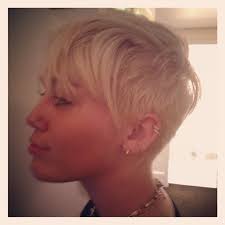 And in another photo, the plastic hearts star rocks a black leotard. Photos Miley Cyrus With Really Short Blonde Hair Starcasm Net