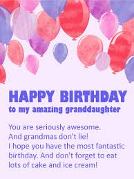 May happiness always be present in your life. You Are Awesome Happy Birthday Wishes Card For Granddaughter Birthday Greeting Cards By Davia Happy Birthday Wishes Cards Granddaughter Birthday Birthday Wishes Cards